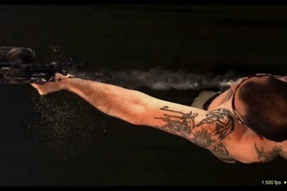 slow motion bow & arrow, archers paradox