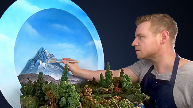 I made a 3 D PORTAL to a Bob Ross