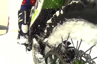 Motocross. Winter riding.