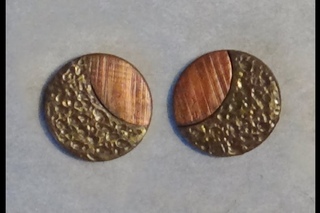 Polymer Clay Earrings - Gold and Metallic Red Jewellery DIY