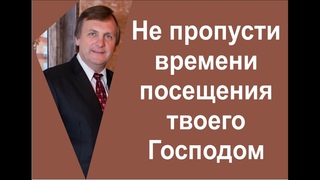НЕ ПРОПУСТИ ВРЕМЕНИ ПОСЕЩЕНИЯ ТВОЕГО ГОСПОДОМ дорожите временем Проповедь Игорь Соловьев с 1:16:55