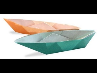 origami light boat. оригами легкая лодка.