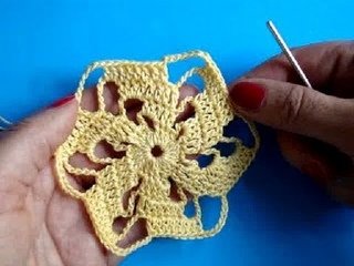 Шестиугольник Crochet hexagon motif