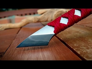 Making a japanese kiridashi (+ hamon) with COMMON HAND TOOLS ONLY - Knife making Part 2