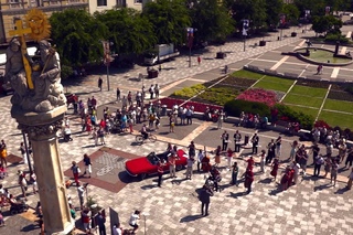 Aida played on a Harley - Flash mob of the Savaria Symphony Orchestra