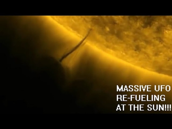 Massive UFO Re Fueling at the Sun ( Harvesting Sun