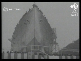 ROYAL: King George VI launches 'King George V' battleship (1939)