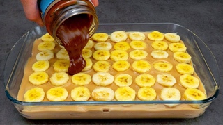 The gold combination: bananas, condensed milk and cocoa. Ideal cake without baking!
