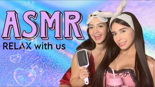ASMR ESPAOL| RELAX WITH US | MI AMIGA SE DEJA MIMAR POR MI| VAMOS A RELAJARNOS