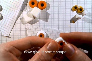 Hard clay eyes with depth